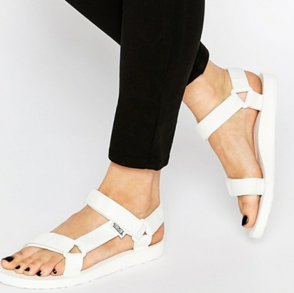 white sport sandals